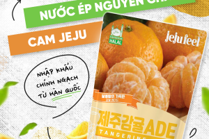 Cùng thử và review nước ép cam Tangerine ADE Jejufeel mới nổi!