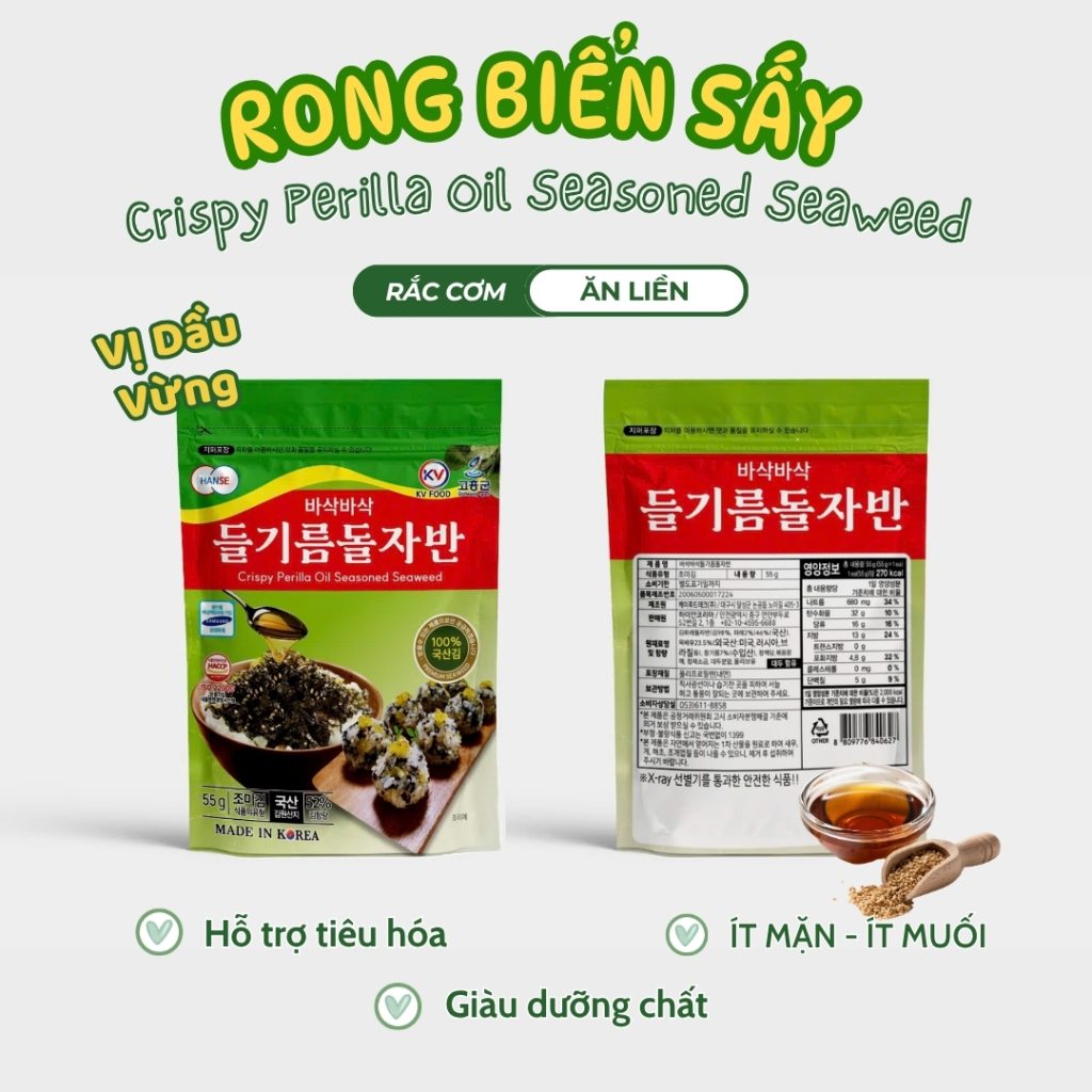 1. Rong biển sấy vị dầu vừng có gì đặc biệt?